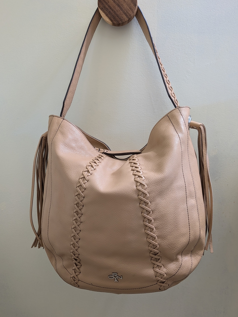 Camel Tan Leather Hobo in EUC